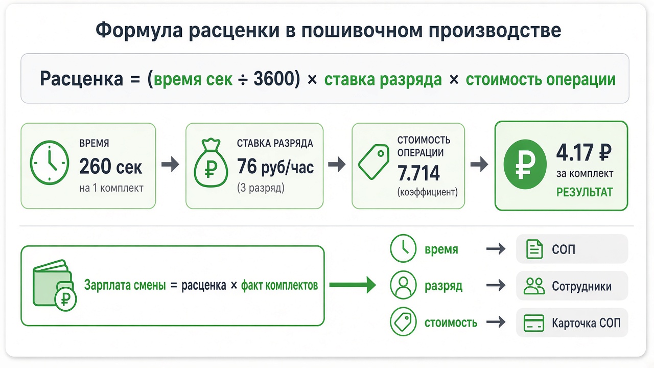 Схема формулы зарплаты